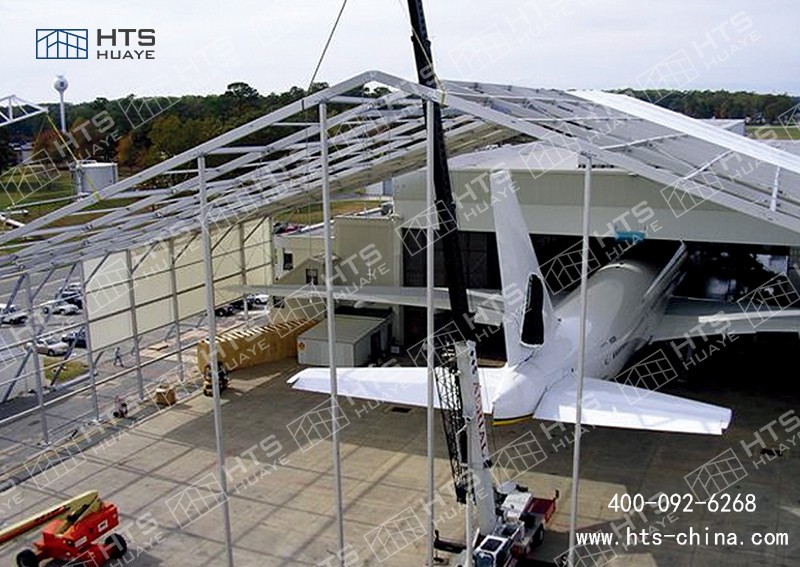 優異的抗風抗雪性能足以讓飛機篷房穩定如山 優異的抗風抗雪性能足以讓飛機篷房穩定如山