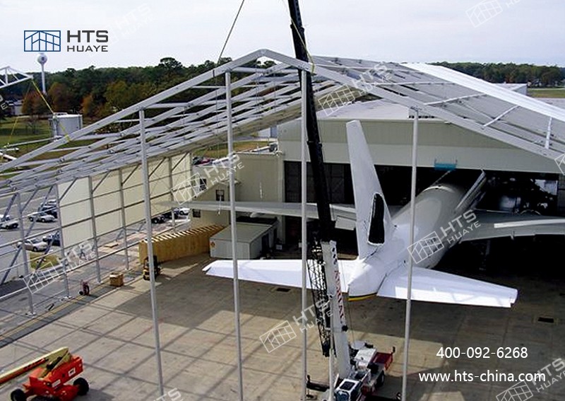 飛機機庫篷房可按需搭建合適規模的機庫，避免空間閑置